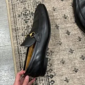 Gucci Jordaan Leather Loafers with Brass Detail (Men’s) Gucci Genuine Jordaan Leather Loafer Men main image 3